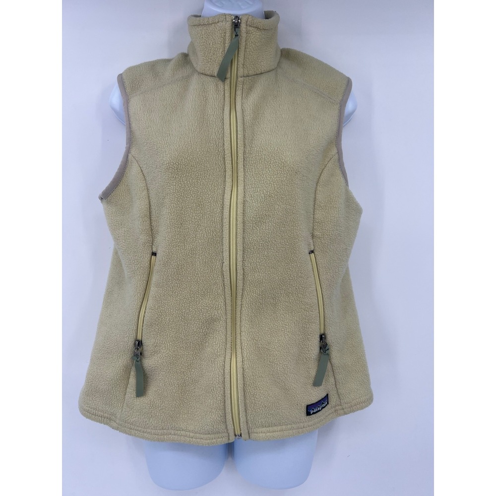 Vintage Patagonia Synchilla Fleece Vest Women Large Full Zip Made in USA